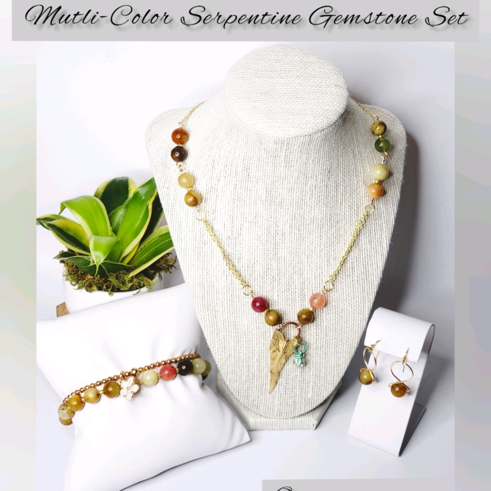 Multi-color Serpentine Gemstone Set